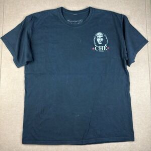 CHE Guevara Shirt Men XL Black El Guerrero de America Revolutionary Tee